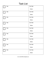 Task Chart To Do List