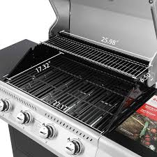 Goplus outdoor stove portable propane gas cooker iron cast patio burner. Buy Royal Gourmet Ga4400t Stainless Steel 4 Burner Bbq Liquid Propane Gas Grill 40 000 Btu Cart Style Perfect Patio Garden Picnic Backyard Barbecue Grill With Side Tables Online In Netherlands B08x43q6g8