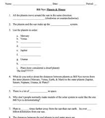 Bill Nye Planets Moons Video Worksheet In 2020 Planets And Moons Bill Nye Nursing Student Tips