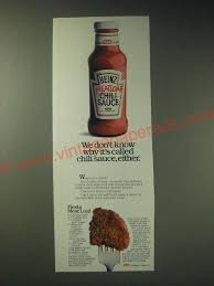 I think it ends up too sweet with the bbq sauce. Eu0058 1989 Heinz Chili Sauce Ad Recipe For Fiesta Meat Lo Heinz Chili Sauce Heinz Chili Sauce Recipe Chili Sauce Recipe