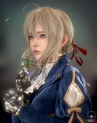 Artstation Violet Evergarden Real Time 3d Fanart Lee Gh In 2020 Violet Violet Evergarden Anime Fan Art