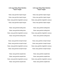 Kalau rasa gembira tepuk tangan. Lirik Lagu Kalau Rasa Gembira Tepuk Tangan