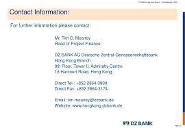 Dz bank ag, hong kong branch. Ppt Tim C Meaney Dz Bank Ag Hong Kong Project Finance Powerpoint Presentation Id 830955