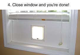 This genius cat door diy is ideally meant for keeping the dog out of the closet so only the cat can make it through. Cat Door Window Insert With Flap 30 36 Buy Online In Luxembourg At Luxembourg Desertcart Com Productid 12557922