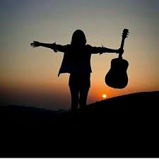 Sunset Alone Photography Guitar Photos Profile Picture For Girls