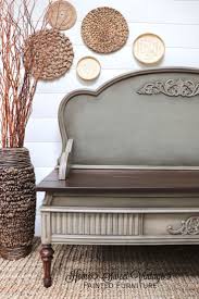 Headboard Bench Created By Home Sweet Vintage Painted Furniture Painted In Dixie Belle Paint Repainting Furniture Painted Furniture Vintage Painted Furniture