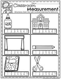Measurement Worksheets Planning Playtime Measurement Worksheets Measurement Kindergarten Math Activities Preschool