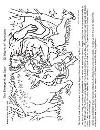Animal Coloring Page The Erymanthian Boar 12 Labors Of Hercules Print Size Jack The L Labors Of Hercules Animal Coloring Pages 12 Labors Of Hercules