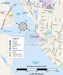 Gray line of charleston is the oldest and largest touring company in the city with more than 50 years of service. Map Of Historic Downtown Charleston South Carolina Southwest Quadrant Musc Roper Hospital Colonial Lake