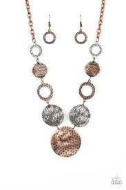 Paparazzi Terra Adventure Copper In 2021 Matching Earrings Copper Necklace Necklace