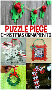 We have a whole box full of them at our home! Puzzle Piece Christmas Ornaments For Kids To Make Crafty Morning