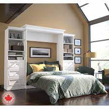 Murphy beds are an amazing space saving solution! Bestar Evolution White Queen Wall Bed 3 Pc Set Costco