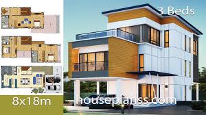 The presence of a garage and outdoor spaces. 3 Story House Archives House Plans 3d