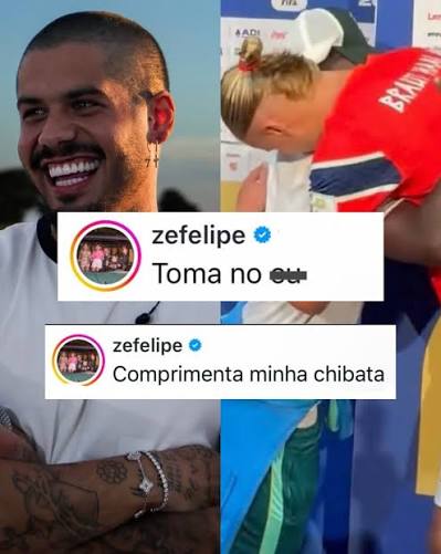Ap&oacute;s a derrota da Sele&ccedil;&atilde;o Brasileira para a Noruega, Z&eacute; Felipe usou os  stories para mandar um recado bem-humorado ao atacante Haaland, autor dos  dois gols da partida.