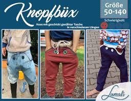Lege die hose nun so, dass die soeben genähten schrittnähte in der mitte übereinanderliegen. Ebook Knopfbux Hose Lumali Gluckpunkt