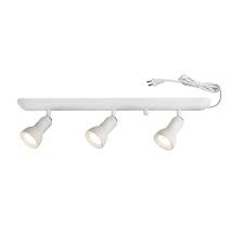 Hampton Bay 1 9 Ft 3 Light White Led Plug In Track Lighting Kit 804349 New Walmart Com Walmart Com