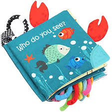 Fish Baby Books Toys - Interactive Cloth Book for Babies and Toddlers