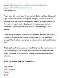 Sample Email Cover Letters Examples How To Write And Send