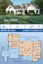 Architect / designer allison ramsey architects, inc. House Plan 82560 One Story Style With 2294 Sq Ft 4 Bed 2 Bath 2 Half Bath