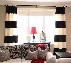 Black And White Curtains For Living Room Decorating Your Room Using Black And White Striped Curtains Goodworksfurniture In 2020 Black And White Living Room Curtains Living Room Traditional Family Rooms
