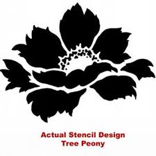 Flower Stencil Tree Peony Size Med Reusable Stencils For Diy Decor Floral Stencil Flower Stencil Stencil Wall Art