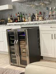 This is a humidor cooler and wine cooler combo. Cwc 351dd Whynter Freestanding 3 6 Cu Ft Wine Cooler And Cigar Humidor Center Whynter
