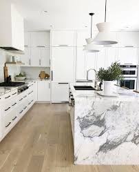 Maybe you would like to learn more about one of these? I Love Waterfalls Especially The Marble Ones Design By Studiomcgee Home Interiordesign Design H Kitchen Design White Kitchen Design Home Kitchens