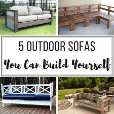 They create the perfect settings for dinners with loved ones and happy moments under the stars. 5 Diy Outdoor Sofas To Build For Your Deck Or Patio The Handyman S Daughter