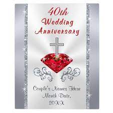 Traditionally your 40th anniversary is celebrated with ruby. Personalized Christian Ruby Anniversary Gift Ideas Plaque Zazzle Com Anniversary Gifts 40th Wedding Anniversary Gifts 40th Wedding Anniversary