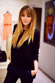 Image Result For Full Blunt Bangs And Balayage Cabelo Com Franja Cabelo Mechas Loiras Douradas