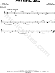 Try our unlimited sheet music subscription plan for free. Over The Rainbow French Horn From The Wizard Of Oz Sheet Music In Bb Major Download Print Sku Mn0122645