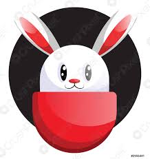 De la dessin de citrouille cuillère et proposant une lapin dessin compétence importante qui sépare d'ai, yuzuki in extremis. Blanc Face De Lapin A L Est Devant Noir Cercle Illustration Vecteur Stock Crushpixel