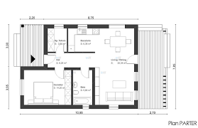 This 3 bedroom house has an outdoor veranda for dining. 60 70 Square Meter House Plans