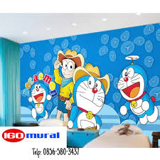Koleksi hj mohammad zawawi abu bakar. 0856 580 3437 Melukis Dinding Kamar Wallpaper Kartun Lukisan Dinding Doraemon