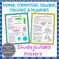 Prime Composite Square Factors And Multiples Posters And Study Guides