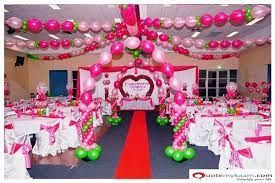 Pink Theme Birthday Hall Decoration Images Birthday Decorations Birthday Party Decorations Birthday