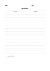 Check spelling or type a new query. Vorlage Vokabeltest Fur 15 Worter 4teachers De