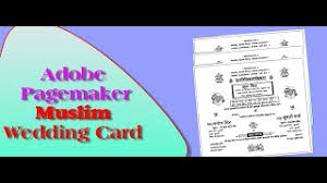 Notice worthy muslim wedding invitations. Wedding Card Matter In Adobe Pagemaker In Hindi Muslim Shadi Card Youtube