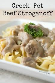 Stroganoff is a classic destination for leftover beef: Slow Cooker Beef Stroganoff Easy Sunday Dinner Num S The Word