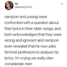 They Owned Up To Their Mistakes They Apologized They Made A Change Female Analyst There Are Other Idols Out There That Aren T Bts Tweet I Love Bts Bangtan