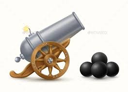 Cannon Cartoon Illustration Cannon Ball Drawing
