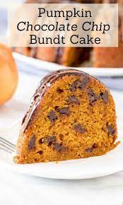 Pumpkin Chocolate Chip Cake Recipe Pumpkin Chocolate Chips Homemade Recipes Dessert Pumpkin Chocolate