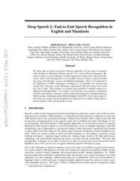 Image compression is a type of data compression applied. Deep Speech 2 End To End Speech Recognition In English And Mandarin Deepai
