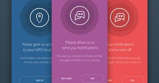 App Permission Screens Android Permissions Mobile Web Design Android Material Design