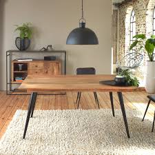 Table A Manger Scandinave Pieds Compas Metal 2 Allonges Table A Manger Scandinave Table Salle A Manger Table A Manger