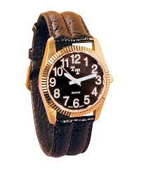 We offer leather watch bands, metal watch bands, nato watch straps, nylon watchbands, silicon and rubber watch straps, all in a variety of lengths and sizes including popular widths like a 22mm watch band, and name brands like casio g shock. Mens Gold Rolex Low Vision Watch Black Embossed Leather Band