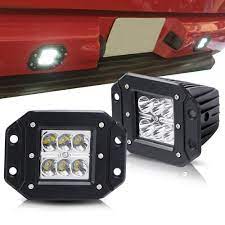 On the other side there is a bumper mound and screws to which do not allow me the space needed. Turbosii 2pcs 18w Led Offroad Spot Light Pod Cubes Flush Mount Reverse Backup Light Fog Lights On Front Rear Bumper Work Light Walmart Com Walmart Com