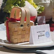 Miniature Woven Picnic Basket Set Of 6 Picnic Wedding Favors Picnic Basket Picnic Wedding