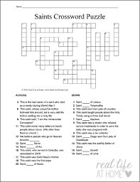 Catholic Saints Crossword Puzzle Free Printables Three Versions Crossword Puzzle Catholic Kids Bible Crossword