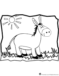 Our coloring pages are free and classified by theme, simply choose and print your drawing to color for hours! Donkey Coloring Page Coloring Home